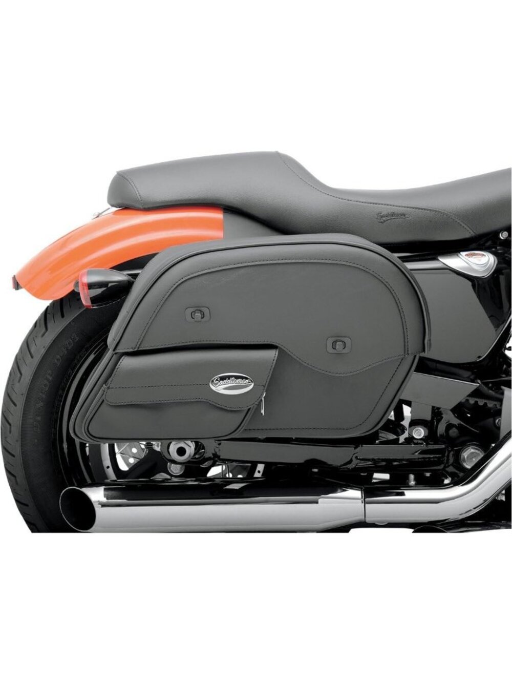 Cruis'n Jumbo Slant Face Pouch Saddlebag for Motorcycles - Large Storage